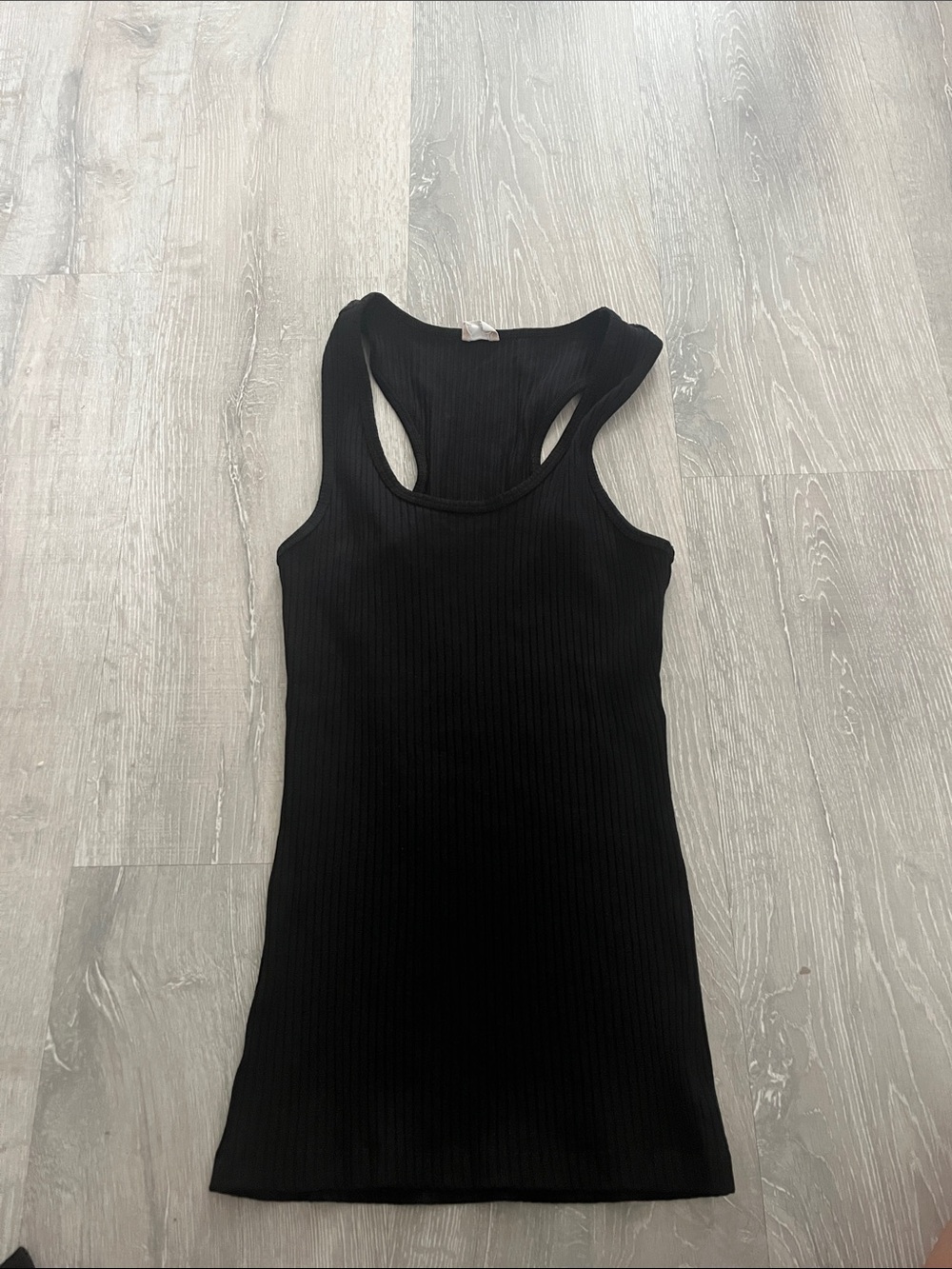 Wilfred Black Ribbed Racerback Tank